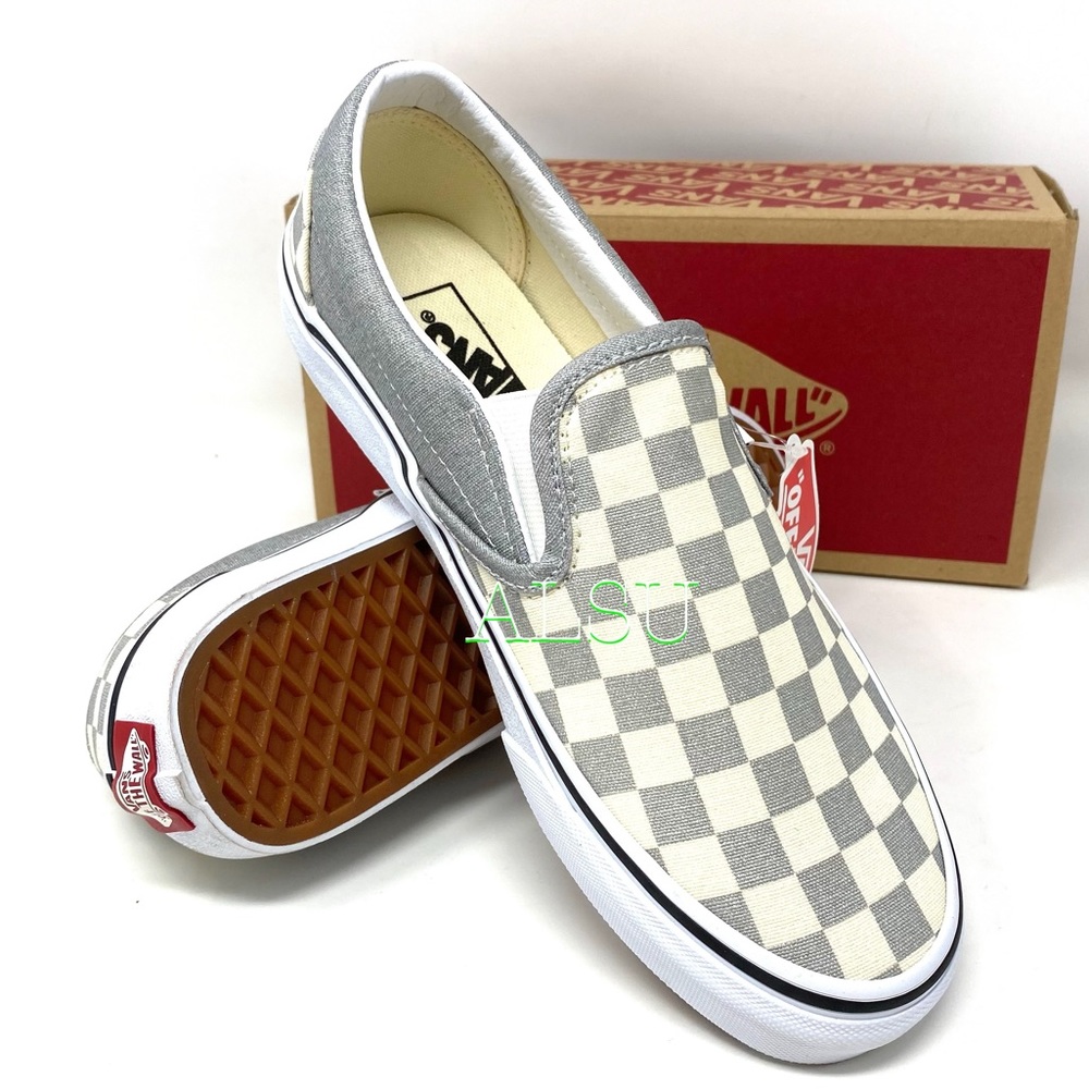 VANS Slip On Checkerboard Silver Women’s - Picture 3 of 8